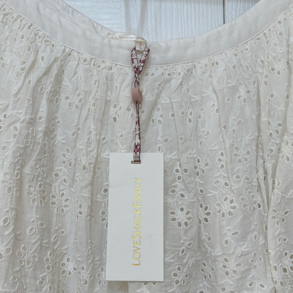 NWT Love Shack Fancy Kasiana skirt eyelet tiered 8 - Picture 2 of 4